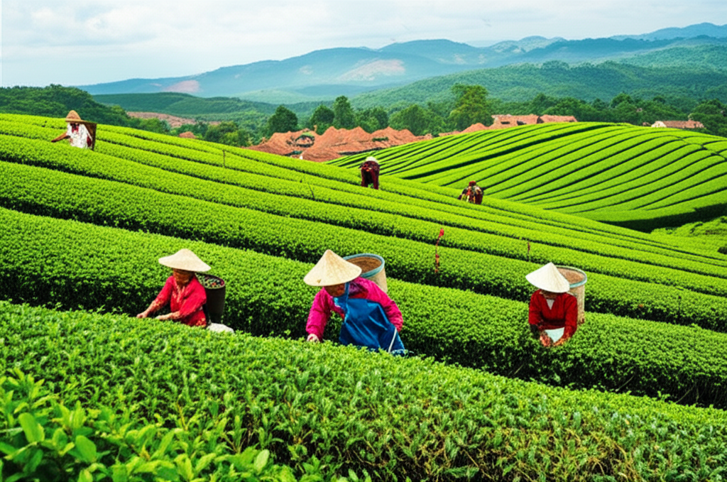 Tea Plantation Landscape